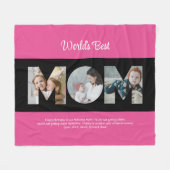 Mam Foto Collage Cutout Moederdag Verjaardag Fleece Deken (Voorkant (Horizontaal))