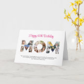 Mam Foto Collage Cutout Moederdag Verjaardag Kaart (Gele Bloem)
