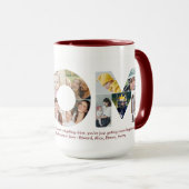 Mam Foto Collage Cutout Moederdag Verjaardag Mok (Voorkant rechts)