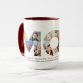 Mam Foto Collage Cutout Moederdag Verjaardag Mok (Voorkant links)