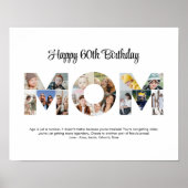 Mam Foto Collage Cutout Moederdag Verjaardag Poster (Voorkant)