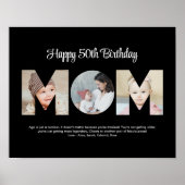 Mam Foto Collage Cutout Moederdag Verjaardag Poster (Voorkant)