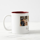 Mam Foto Collage Hart Foto Moederdag Gift Tweekleurige Koffiemok (Links)