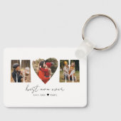 Mam Foto Collage Heart Foto Moederdag Keychai Sleutelhanger (Voorkant)