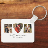 Mam Foto Collage Heart Foto Moederdag Keychai Sleutelhanger (Voorkant)