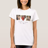Mam Foto Collage Heart Foto Moederdag T-Shirt (Voorkant)