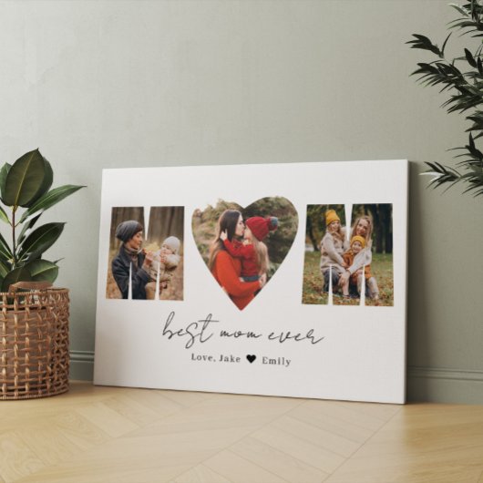 Mam Foto Collage Heart Photo Moederdag Canvas