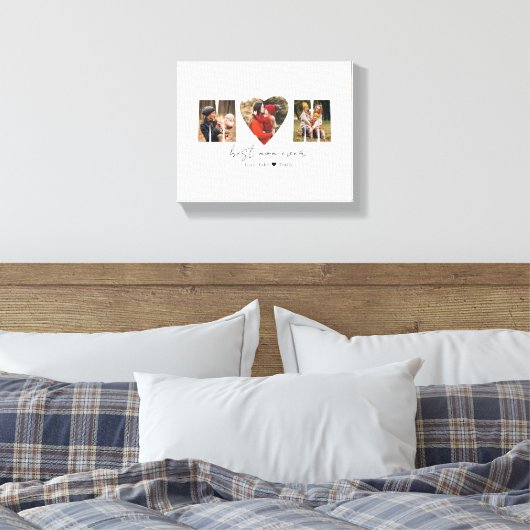 Mam Foto Collage Heart Photo Moederdag Canvas (Insitu (Slaapkamer))