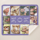 Mam Foto Collage Paars Sherpa Deken (Voorkant (horizontaal))