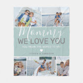 Mam Foto Collage 'We houden van je' Fleece Deken (Voorkant)