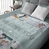 Mam Foto Collage 'We houden van je' Fleece Deken