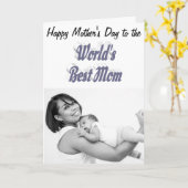 Mam Foto grijze typografie Moederdag Kaart (Gele Bloem)