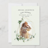 Mam Foto Mint Ivy Framed Baby shower Kaart (Voorkant)