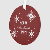Mam Foto van Merry Kerstsnowflakes Ornament (voorkant)