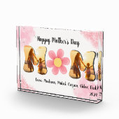 MAM fotoblok, bloem, roze bloemen, personaliseren Fotoblokken (Rechts)