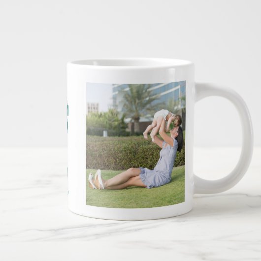 Mam Fotogroene tekst Giant Coffee Mok (Rechts)