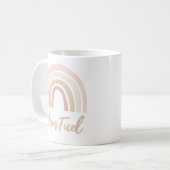 Mam Fuel Pink Boho Rainbow Moederdag Koffiemok (Voorkant links)