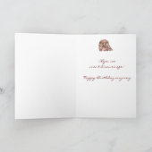 Mam Funny Birthday Burrowing Owl aanpassen Kaart (Binnen)