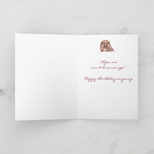 Mam Funny Birthday Burrowing Owl aanpassen Kaart (Binnen)