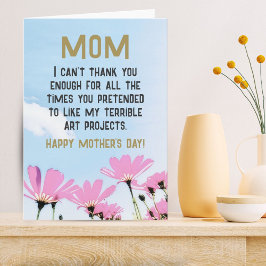 Mam Funny Quote Flowers Floral Moederdag Kaart