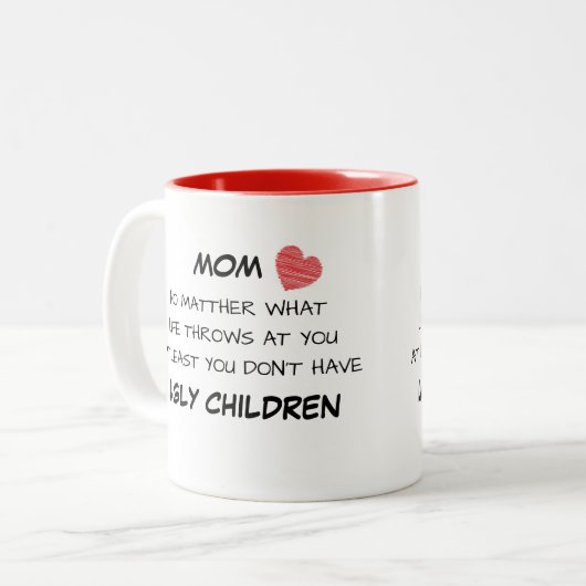 Mam Funny Ugly Children Mok (Voorkant links)