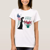 Mam – Garden of My Heart Bloemen Engel Ontwerp T-shirt (Voorkant)