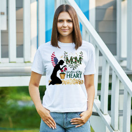 Mam – Garden of My Heart Bloemen Engel Ontwerp T-shirt