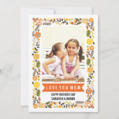 Mam, Gefeliciteerd Moederdag oranje, gele bloemenf Kaart (Voorkant)