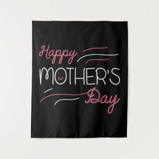 Mam - Gelukkige Moederdag Wandkleed (Voorkant)