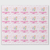 Mam Gelukkige Verjaardag Douche van Harten Voeg Na Cadeaupapier (Vlak)