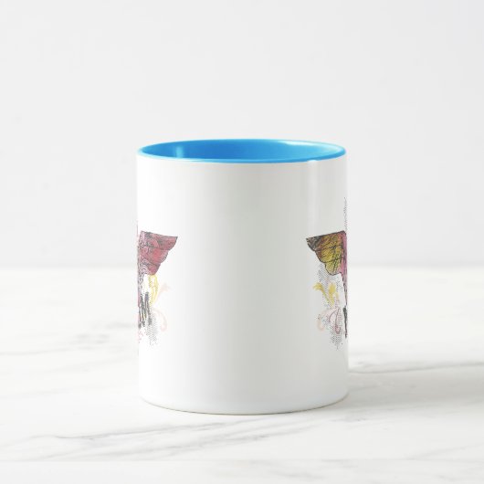 Mam gemengd media mok (Midden)