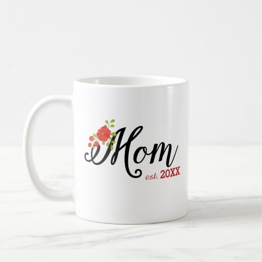 Mam gevestigd Floral & Cursief Koffiemok (Links)