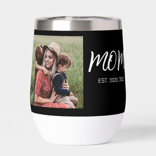 Mam gevestigde script zwarte foto (Achterkant)