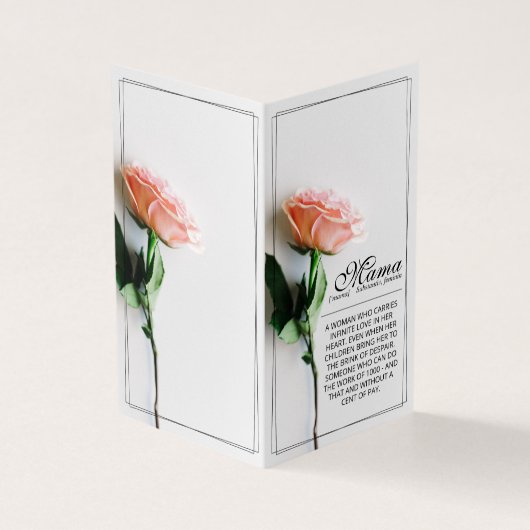 Mam, gewoon onvervangbaar | Classic Kaart - Roos M (Buitenkant)