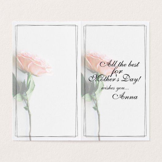 Mam, gewoon onvervangbaar | Classic Kaart - Roos M (Binnenkant ongevouwen)