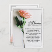 Mam, gewoon onvervangbaar | Classic Kaart - Roos M (Voorkant / Achterkant)