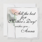 Mam, gewoon onvervangbaar | Classic Kaart - Roos M (Achterkant)