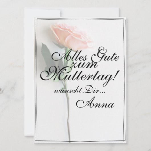 Mam, gewoon onvervangbaar | Classic Kaart - Roos M (Achterkant)