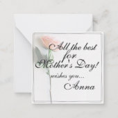 Mam, gewoon onvervangbaar | Classic Kaart - Roos M Notitiekaartje (Achterkant)