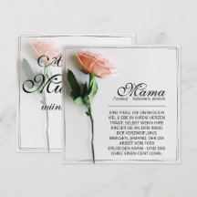 Mam, gewoon onvervangbaar | Klassieke Kaart - Roos