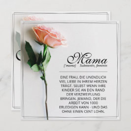 Mam, gewoon onvervangbaar | Klassieke Kaart - Roos