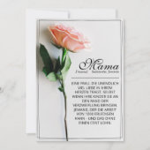 Mam, gewoon onvervangbaar | Klassieke Kaart - Roos (Voorkant)