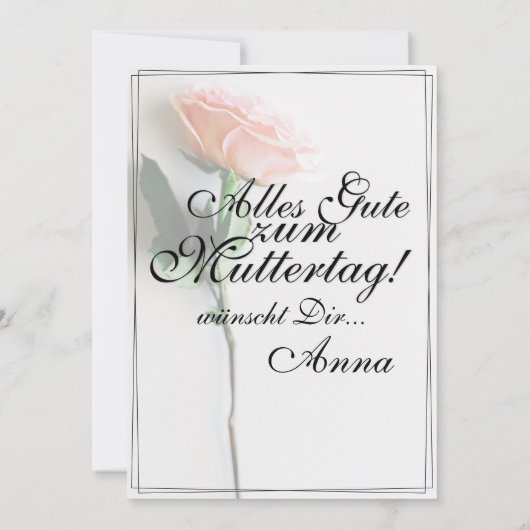 Mam, gewoon onvervangbaar | Klassieke Kaart - Roos (Achterkant)