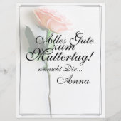 Mam, gewoon onvervangbaar | Klassieke Kaart - Roos (Achterkant)