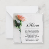 Mam, gewoon onvervangbaar | Klassieke Kaart - Roos Notitiekaartje (Voorkant)