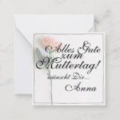 Mam, gewoon onvervangbaar | Klassieke Kaart - Roos Notitiekaartje (Achterkant)