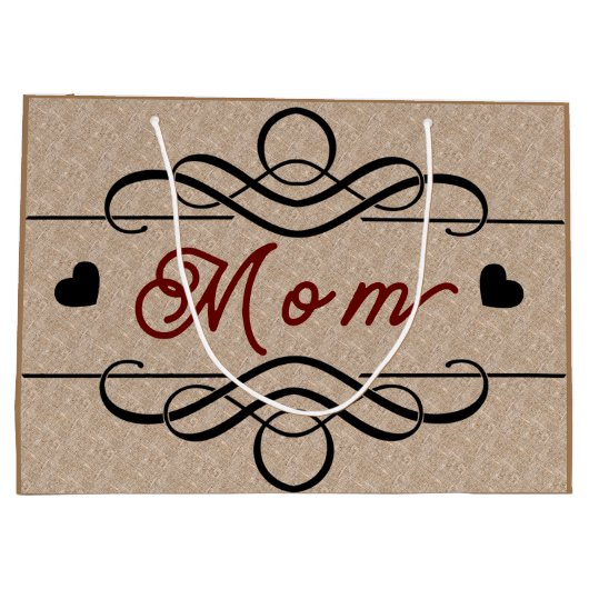 Mam Gift Bag - Klein, glanzend Groot Cadeauzakje (Achterkant)
