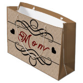 Mam Gift Bag - Klein, glanzend Groot Cadeauzakje (Achterkant Gekanteld)