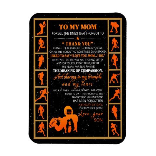Mam Gift | Brief aan mijn moeder van uw zoon Magneet (Verticaal)