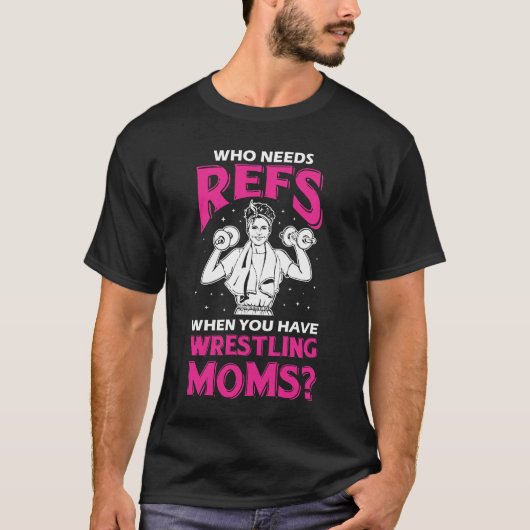 Mam Gift Cheer Moeder Wrestler T-shirt (Voorkant)